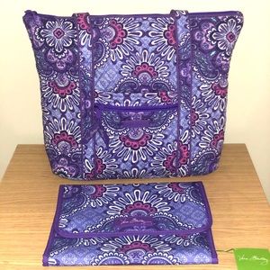 Vera Bradley Tote Bag & Travel Jewelry Folio